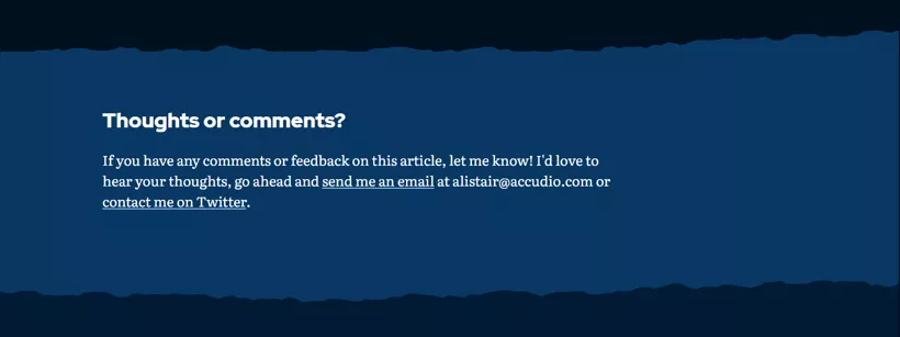 Two matching hilly dividers, either side of content. The top one has been flipped and rotated, but still looks a bit weird